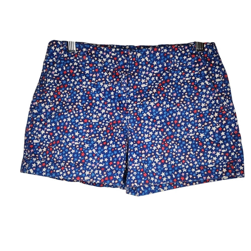 VINEYARD VINE Shorts Girls 12 American Patriotic Red White Blue Stars Adjustable
